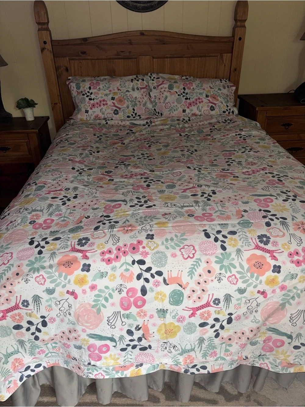 Pottery Barn Sasha’s Garden Organic Cotton Duvet Cover & 2 Shams Full/Queen